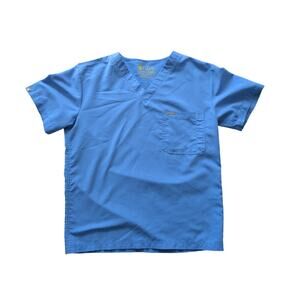 FIGS Mens Scrubs Top; Technical Collection; Size M; Blue; # 1161